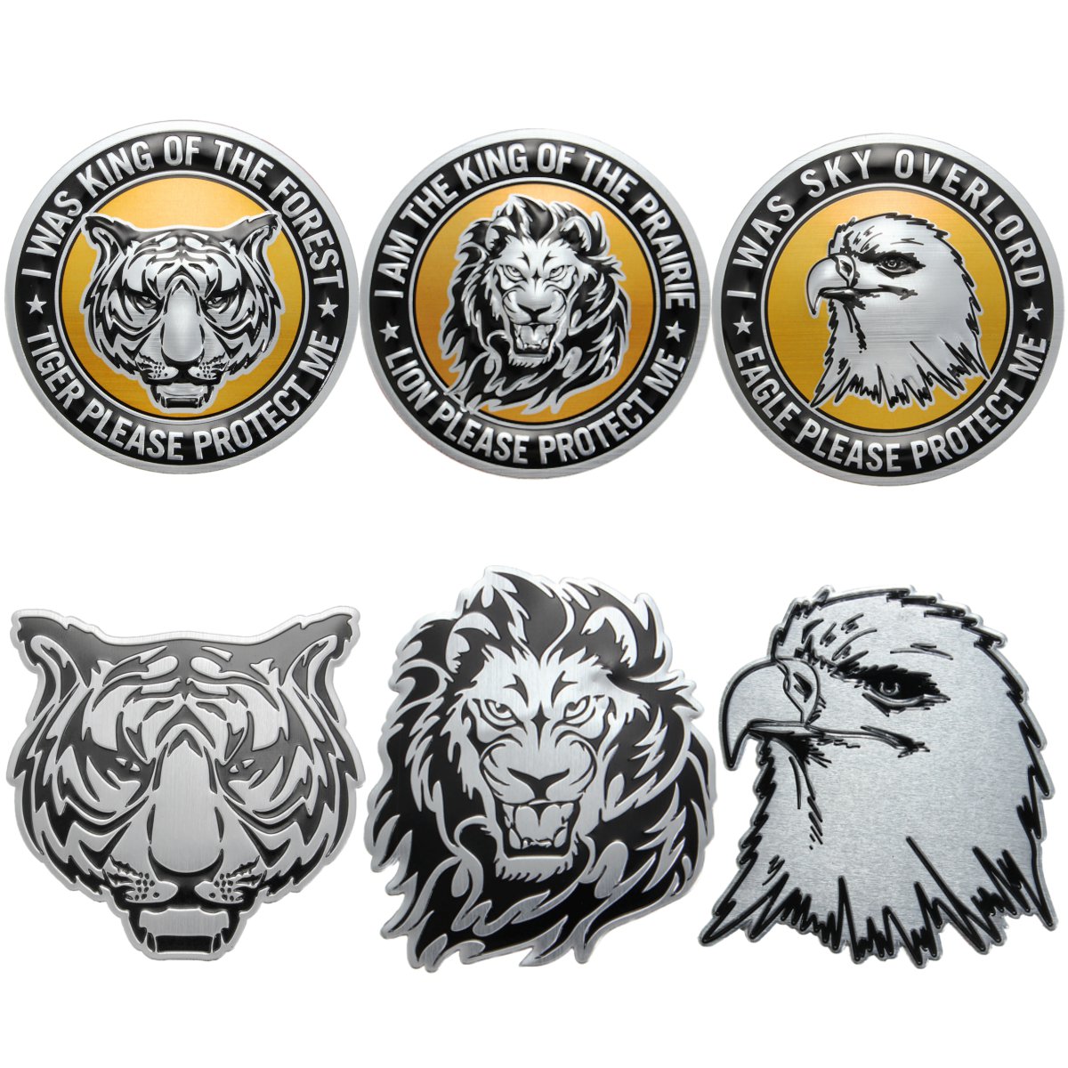 3D-DIY-Silver-Animals-Head-Metal-Logo-Sticker-Car-Motorcycle-Badge-Emblem-Decals-1474255
