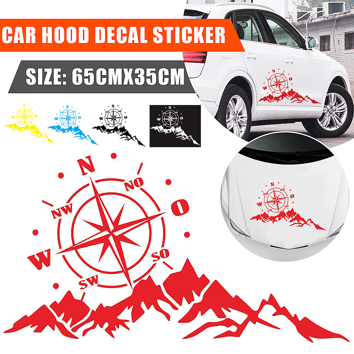 65x35cm-Sticker-Body-Hood-Vinyl-Decal-Compass-W-Mountains-For-Camper-Motorhome-Boat-1714610