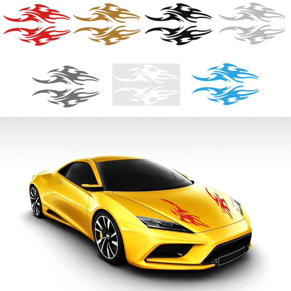 Motorcycle-Car-Flame-Fire-Hood-Decal-Vinyl-Graphic-Fashion-Sticker-Universal-1219634