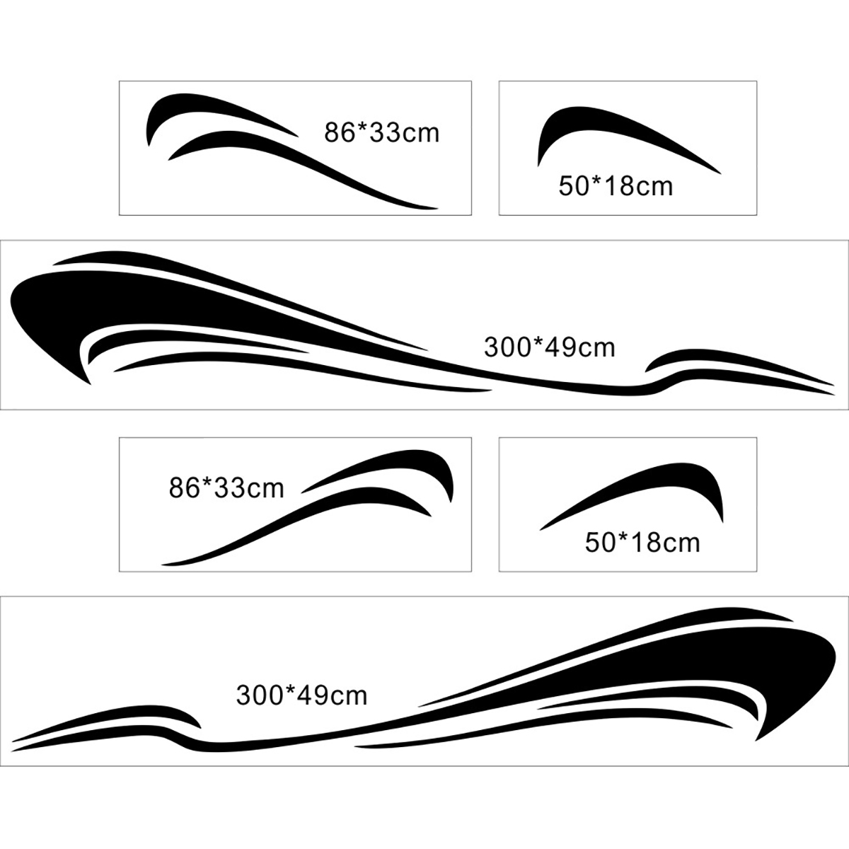 Motorhome-Stripes-Camper-Van-Horsebox-Caravan-RV-Decals-Sticker-Graphic-1734679