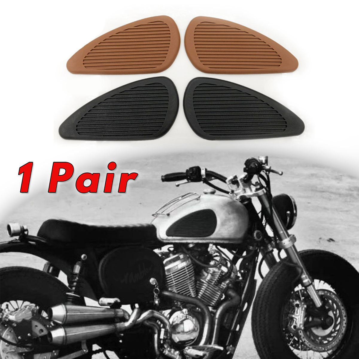 Pair-Motorcycle-Cafe-Gas-Fuel-Oil-Tank-Pad-Rubber-Protector-Decal-Sticker-Universal-1457590