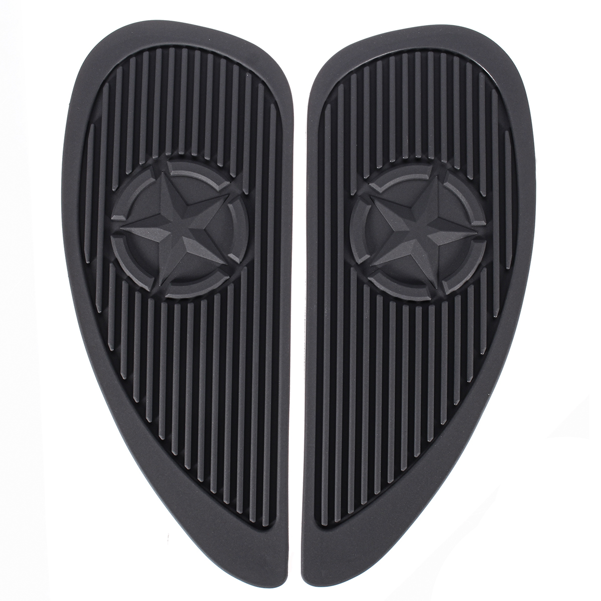 Pair-Motorcycle-Cafe-Racer-Fuel-Tank-Cap-Pad-Protector-Rubber-Decal-Sticker-Universal-1371161