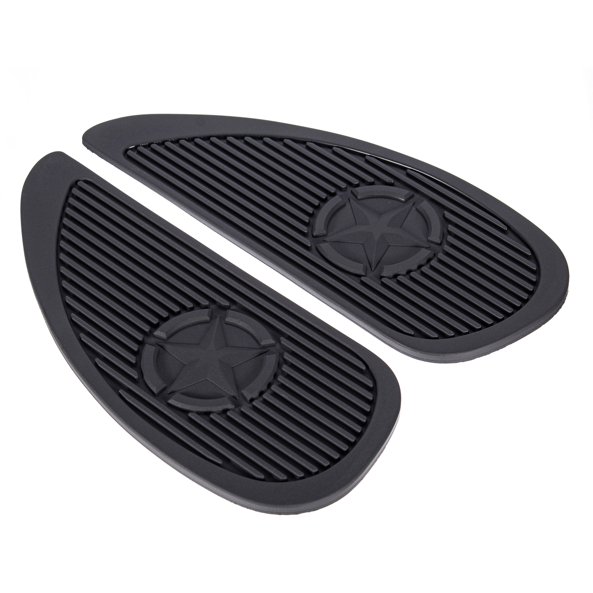Pair-Motorcycle-Cafe-Racer-Fuel-Tank-Cap-Pad-Protector-Rubber-Decal-Sticker-Universal-1371161