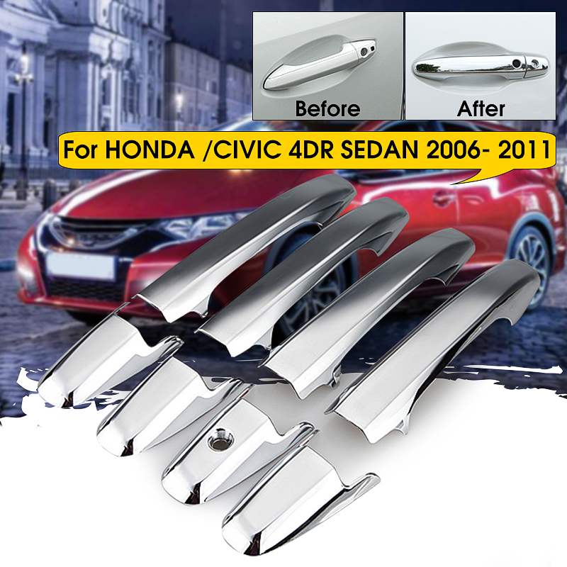 8PCS-Chrome-External-Door-Handle-Cover-For-Honda-Civic-4DR-Sedan-2006-2011-1638764
