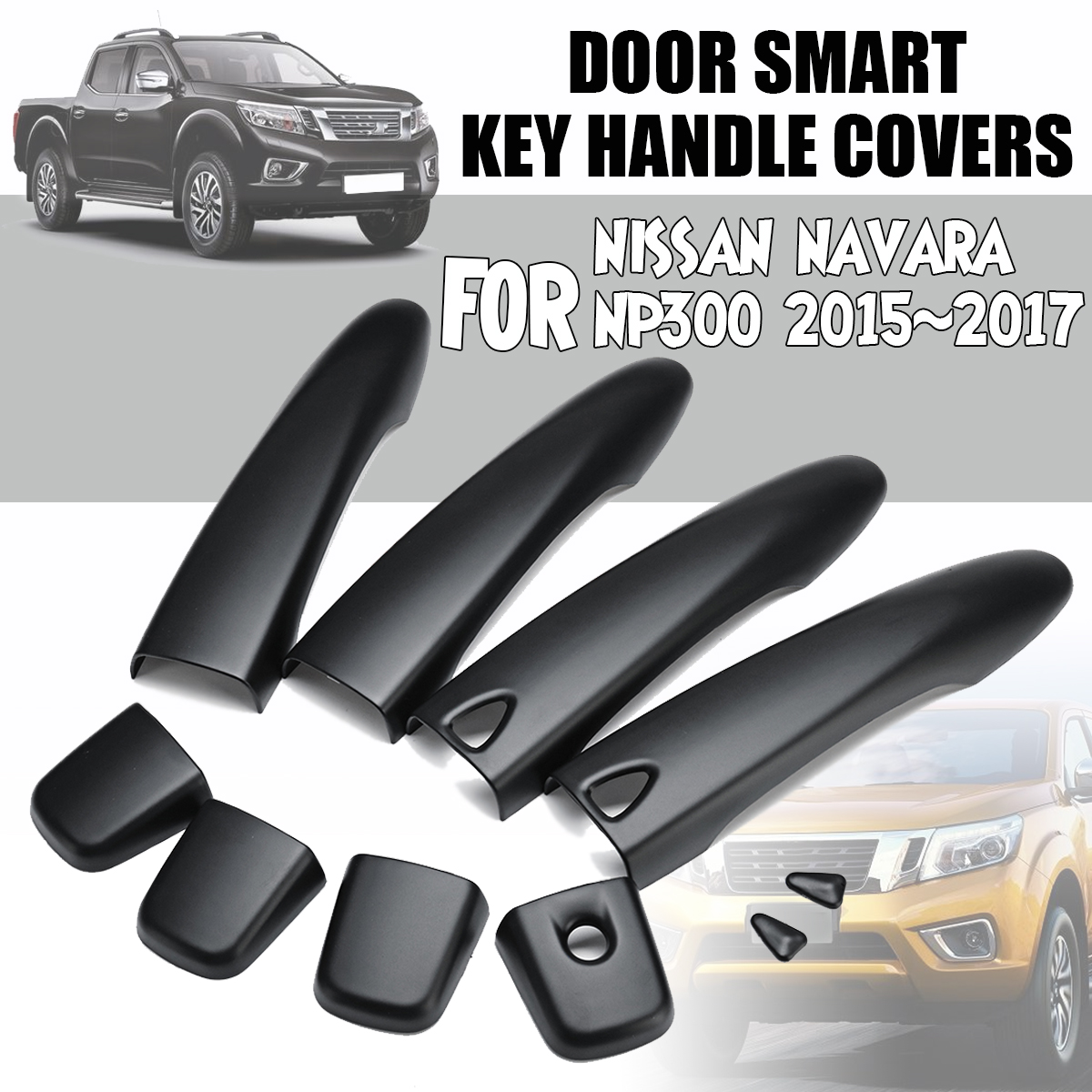 Matte-Black-Car-Door-Smart-Key-Handle-Cover-For-NISSAN-NAVARA-NP300-2015-2017-1581386