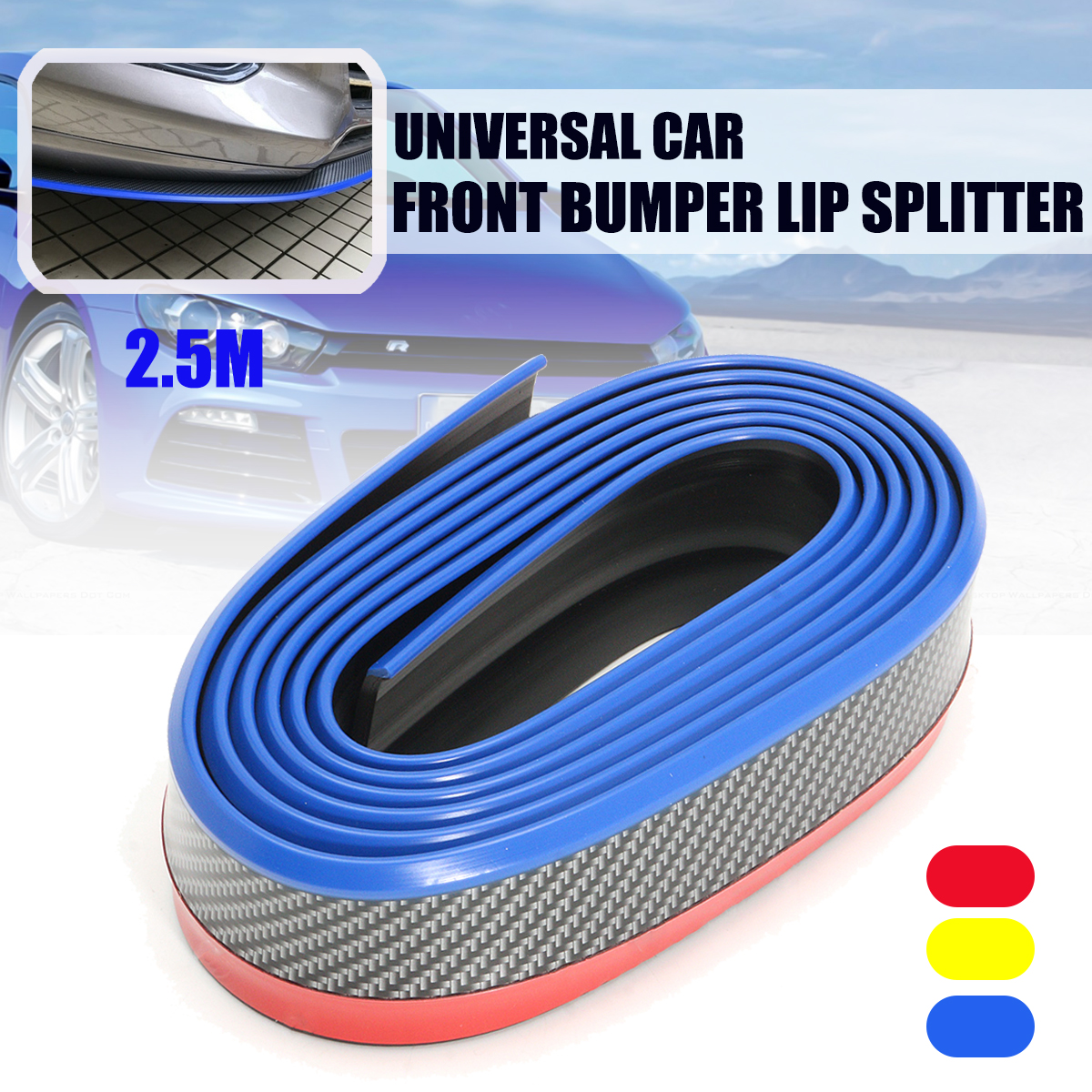 25M-Carbon-Fiber-Car-Front-Bumper-Spoiler-Lip-Splitter-Valance-Chin-Protector-1724895