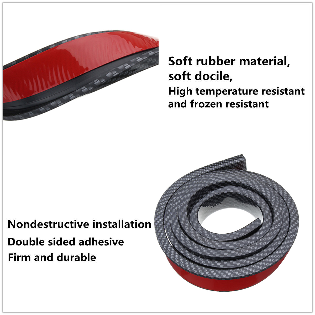 2pcs-150cm-Car-Fender-Flare-Extension-Wheel-Eyebrow-Moulding-Trim-Protector-Lip-Strip-1365607