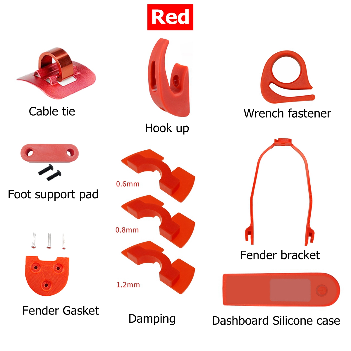 10PSC-RedBlackWhite-Starter-Kit-Scooter-Accessories-For-Scooter-M365M187PRO-1557707