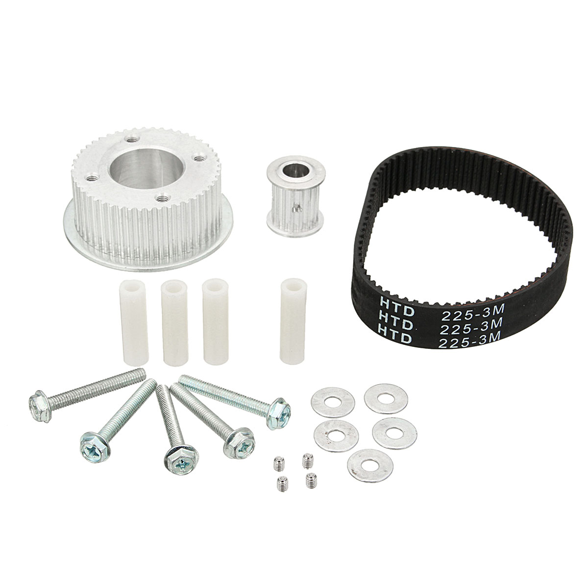 17pcs-Drive-Kit-Parts-Pulley-And-Motor-Mount-For-80MM-Wheels-Electric-Skate-Board-1359469