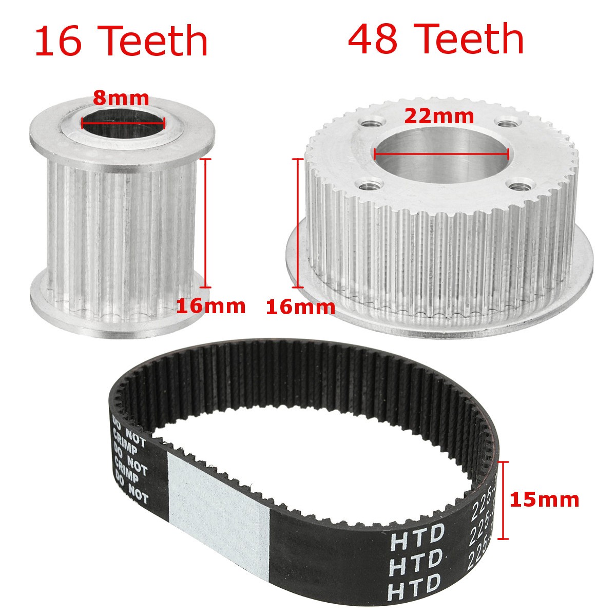 17pcs-Drive-Kit-Parts-Pulley-And-Motor-Mount-For-80MM-Wheels-Electric-Skate-Board-1359469