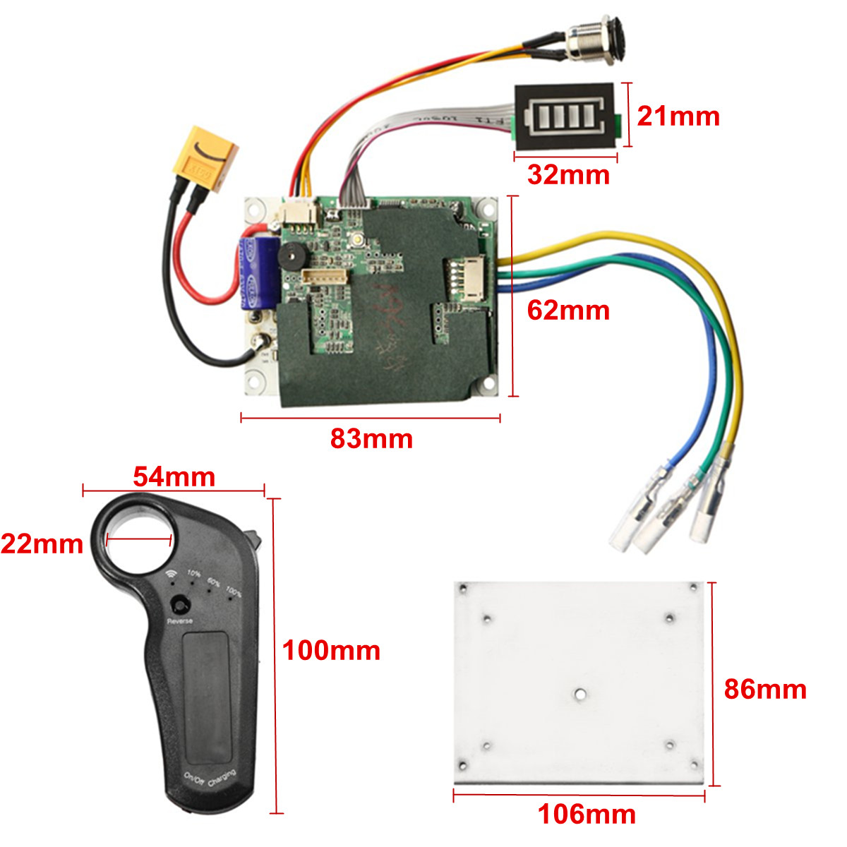 2436V-Single-Wheel-Hub-Motor-Electric-System-Driver-Pulse-Longboard-Skateboard-Controller-Remote-ESC-1504245