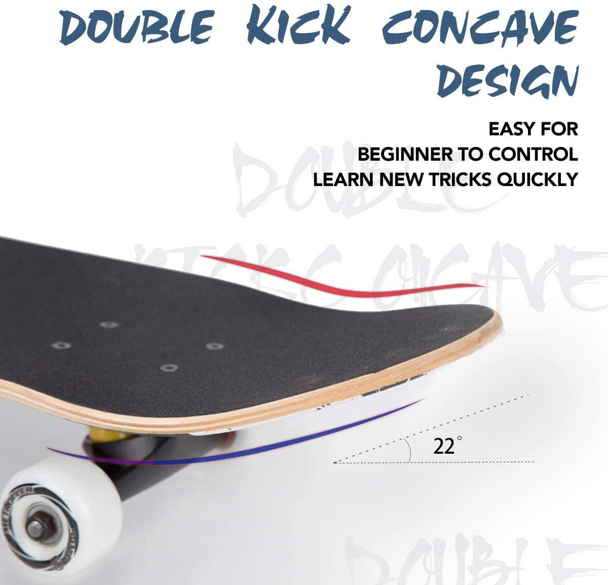 31quot-Skateboard-Retro-Complete-Deck-Cruiser-Skater-Skating-Wooden-Board-1818285