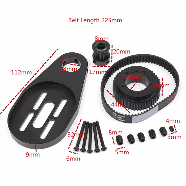 Electric-Skateboard-Accessories-Belt-Motor-Bracket-Pulley-For-72MM-Wheel-1104585