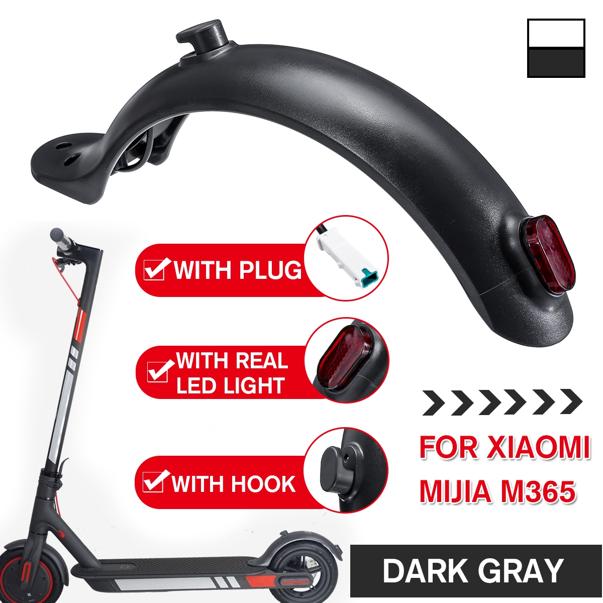 Mud-Fender-Repair-Spare-Parts-with-Taillight-for-M365-Electric-Scooter-Replacement-1630585