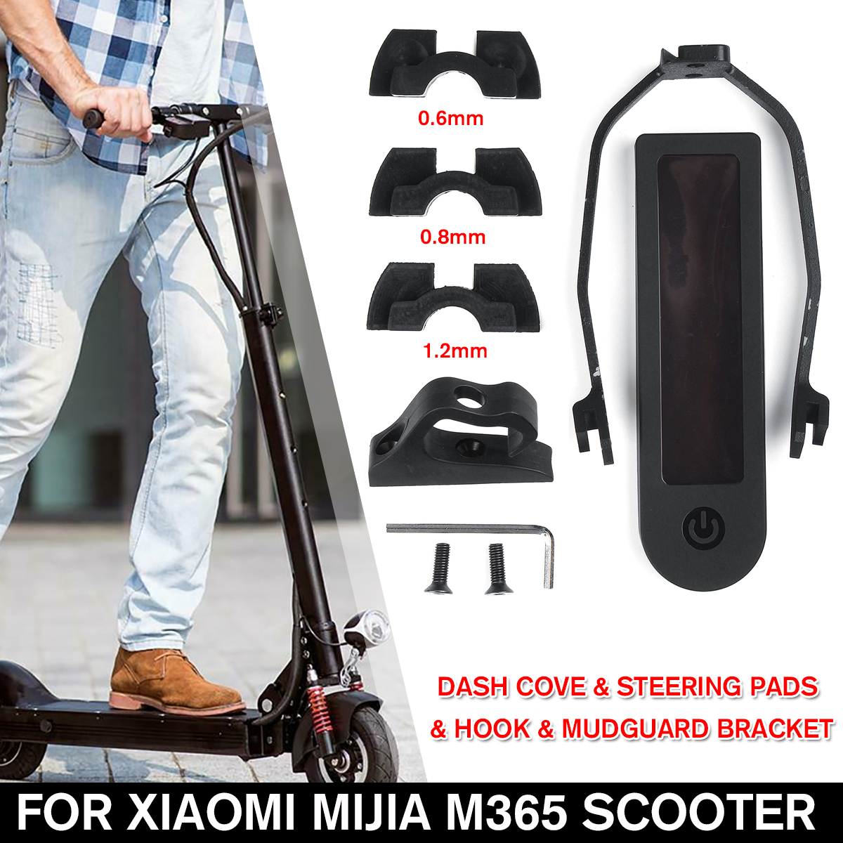 Starter-Kit-Dash-Cover-Mudguard-Support-Hook-Damping-For-M365-Scooter-1531515