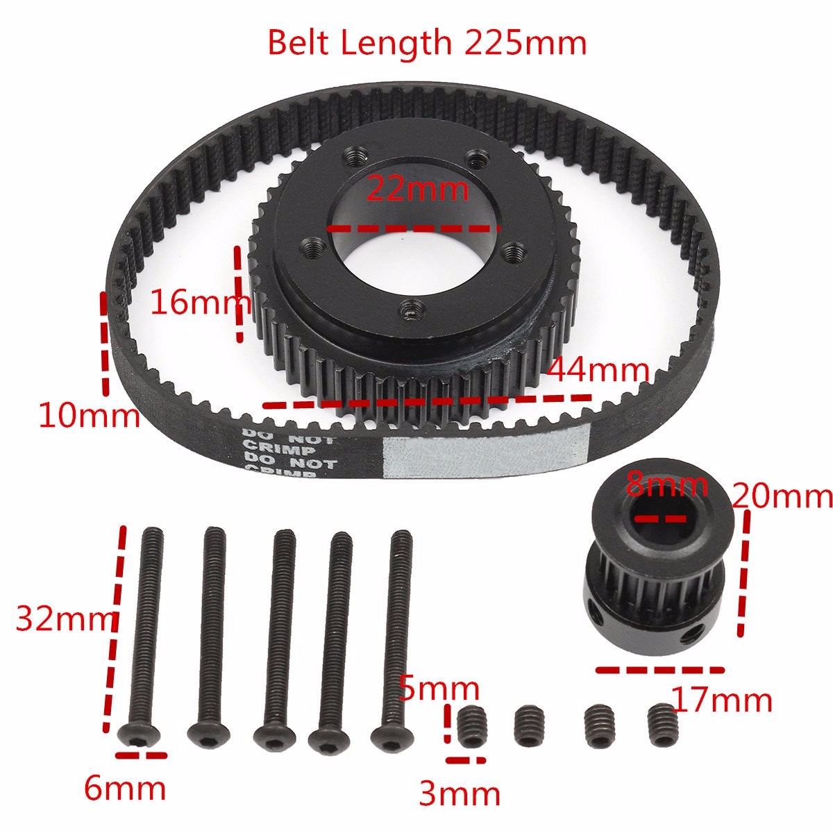 Wireless-Electric-Skateboard-Accessories-Belt-Motor-Pulley-For-72MM-Wheel-1112896