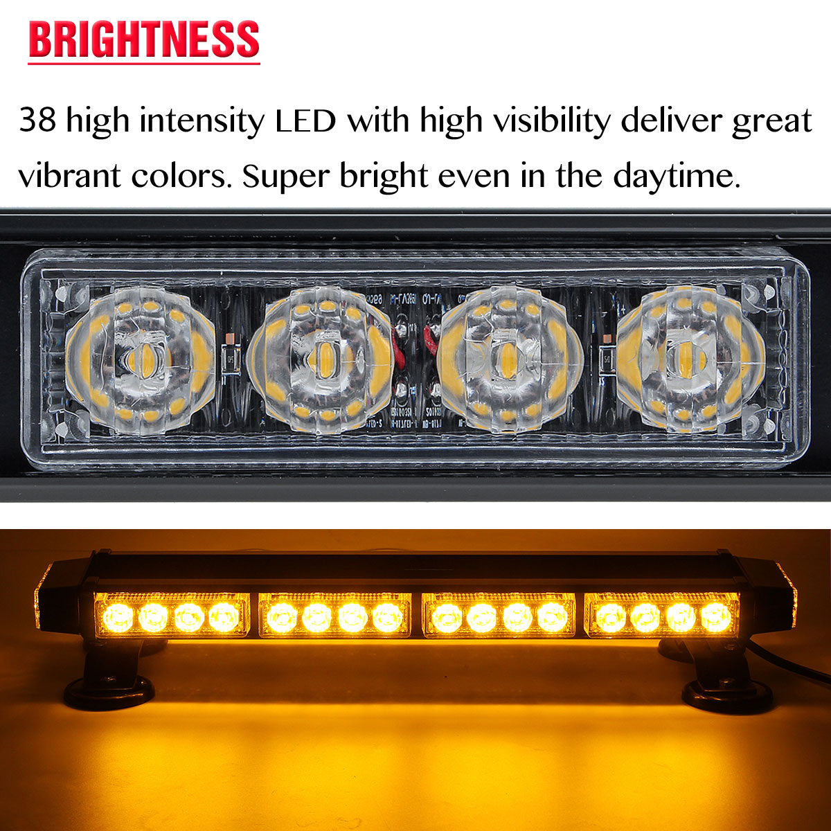 12V-20quot-38LED-Car-Roof-Double-Side-Emergency-Strobe-Flash-Light-Lamp-Bar-Amber-For-Car-Truck-Boat-1705624