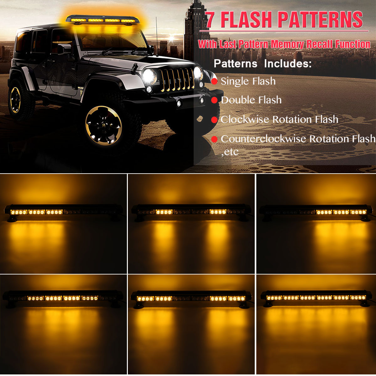 12V-28quot-54LED-Car-Roof-Double-Side-Emergency-Strobe-Flash-Light-Lamp-Bar-Amber-For-Car-Truck-Boat-1705680