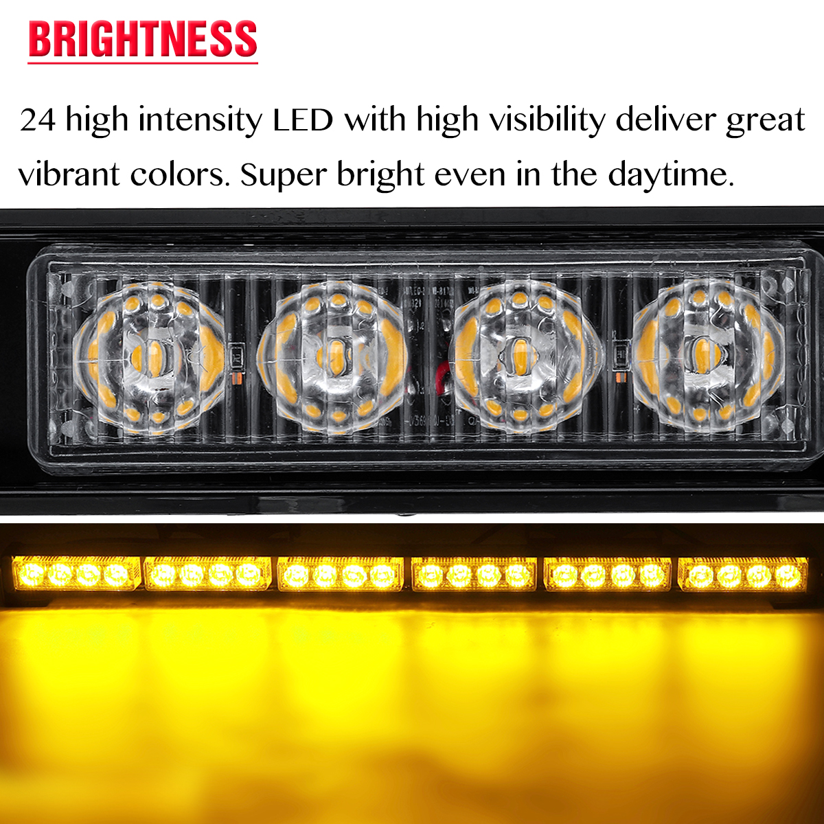 12V-Amber-27-24LED-Emergency-Warning-Flash-Strobe-Light-Bar-Traffic-Advisor-1778961