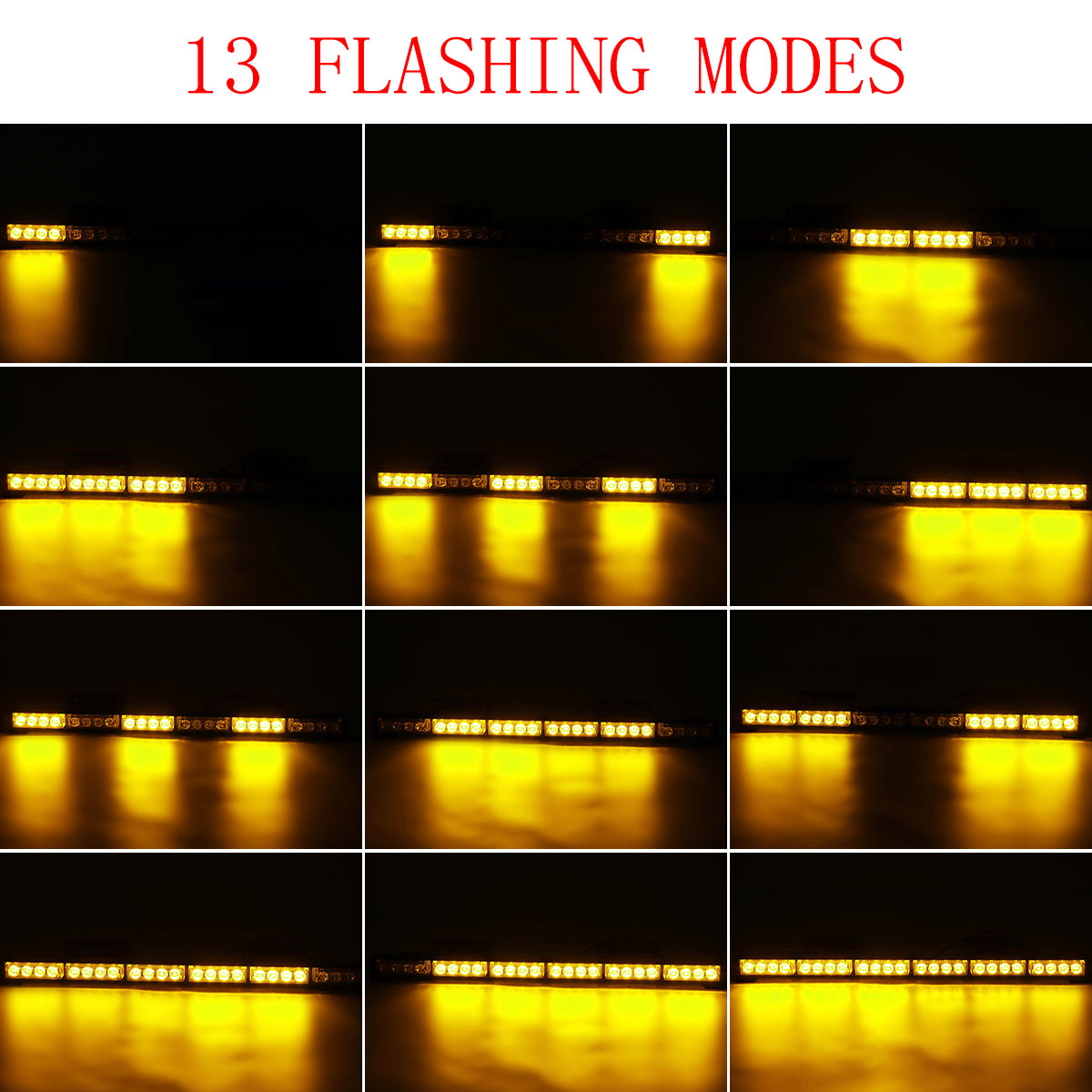 12V-Amber-27-24LED-Emergency-Warning-Flash-Strobe-Light-Bar-Traffic-Advisor-1778961