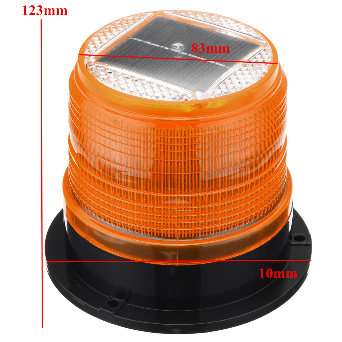 12V-Round-Roof-Solar-LED-Magnetic-Beacon-Light-Emergency-Warning-Strobe-Yellow-IP65-Waterproof-1607856