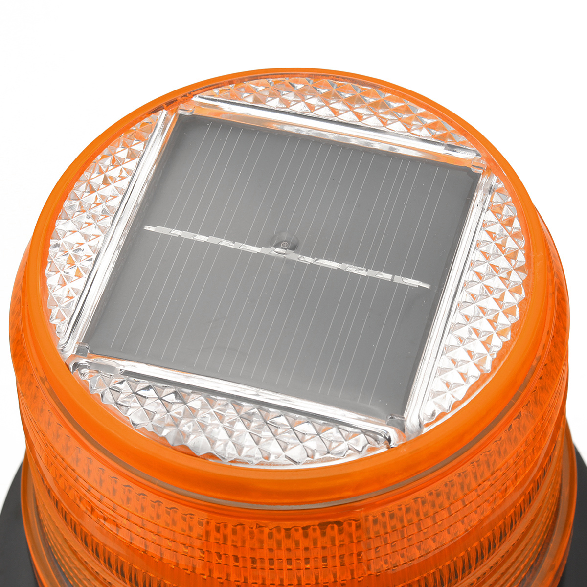 12V-Round-Roof-Solar-LED-Magnetic-Beacon-Light-Emergency-Warning-Strobe-Yellow-IP65-Waterproof-1607856