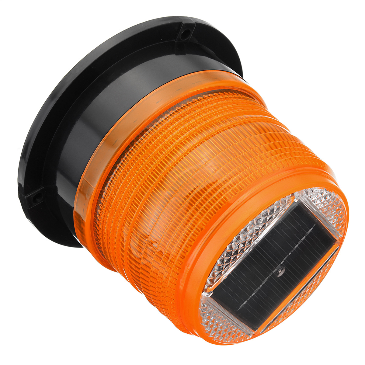 12V-Round-Roof-Solar-LED-Magnetic-Beacon-Light-Emergency-Warning-Strobe-Yellow-IP65-Waterproof-1607856
