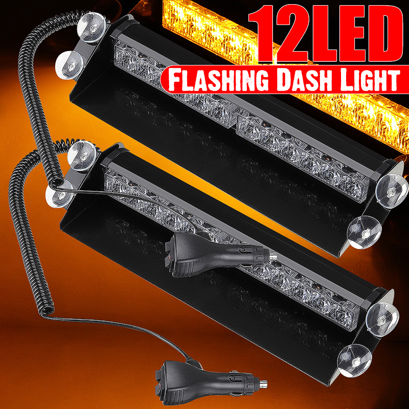 12V24V-12LED-Car-Flashing-Dash-Warning-Emergency-Light-Bar-Recovery-Strobe-Amber-Lamp-Beacons-Univer-1606110
