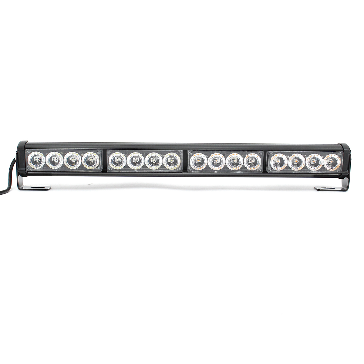 18Inch-16LED-Emergency-Traffic-Advisor-Flash-Strobe-Light-Bar-Warning-Lamp-WhiteAmber-Color-with-Swi-1622045