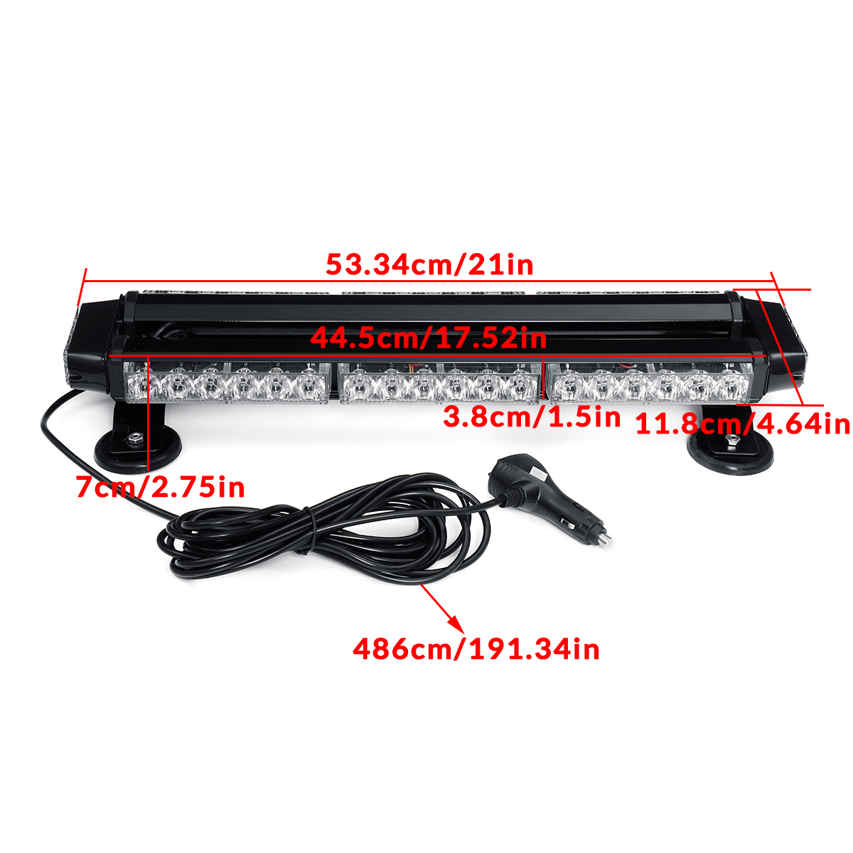 21-Inch-144W-42LED-Double-Side-Traffic-Strobe-Flash-Light-Bar-Amber-Emergency-Lamp-Magnetic-Mount-12-1553113