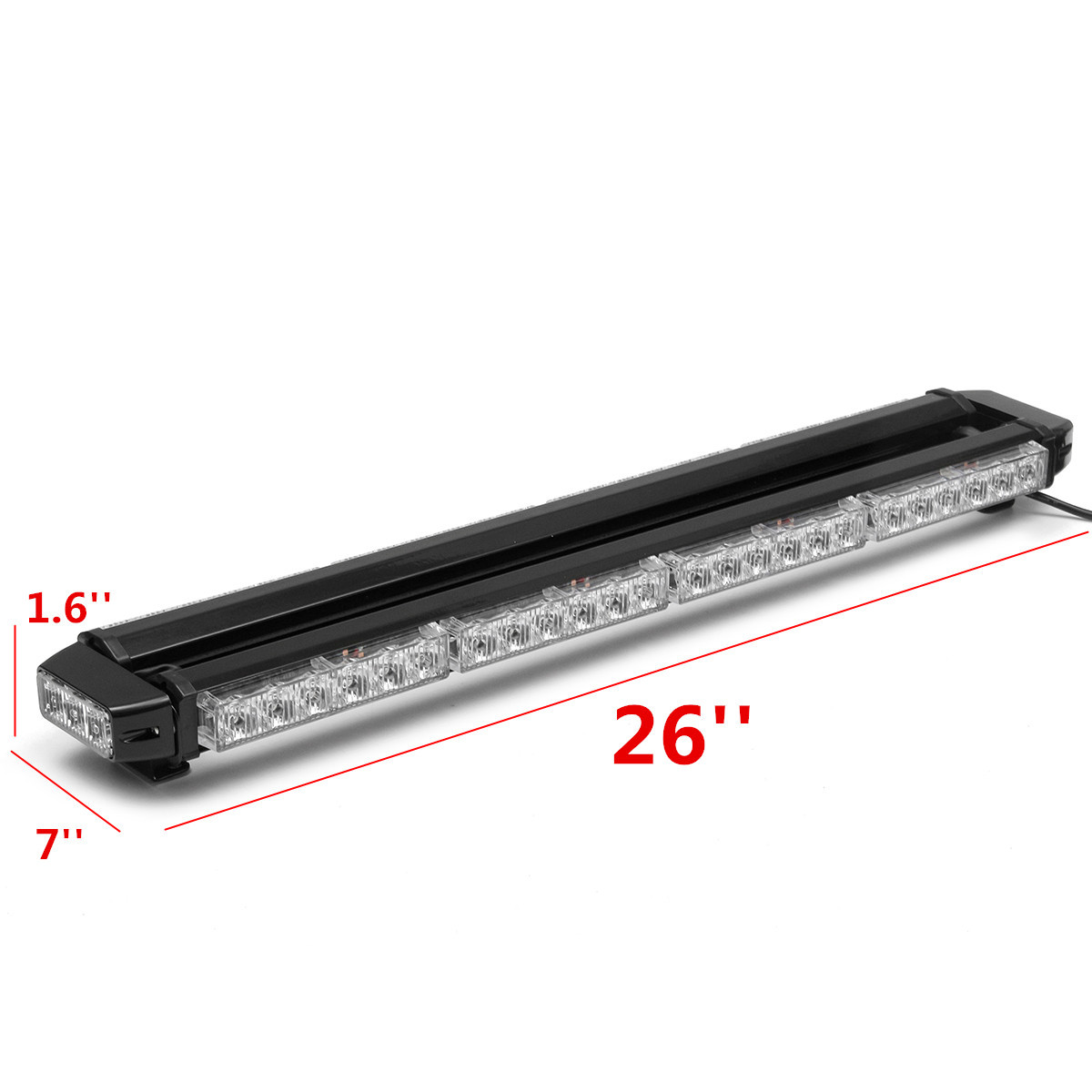 26Inch-162W-LED-Emergency-Warning-Lights-Bar-Double-Side-Flash-Strobe-Lamps-12V-YellowWhite-1417533