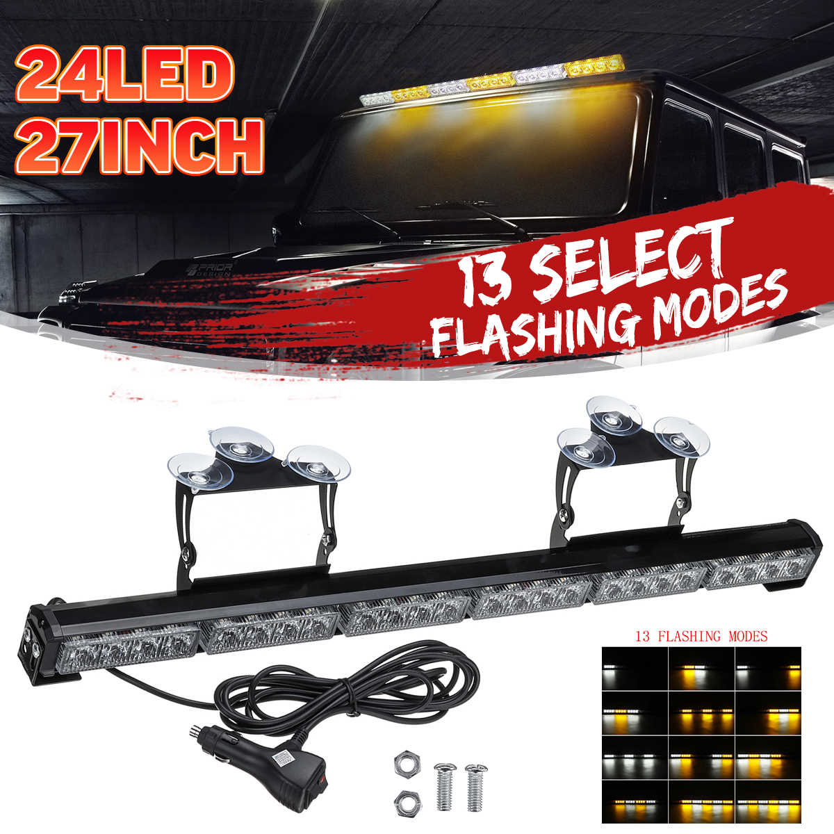 27-24-LED-Car-Emergency-Warning-Flashing-Strobe-Light-Bar-Lamp-Roof-Windshield-1778962