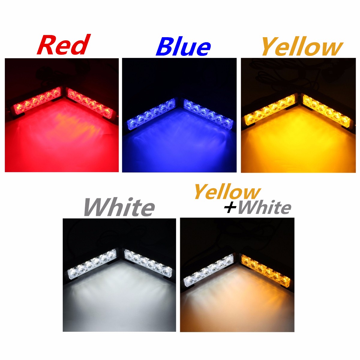 2PCS-12V-6-LED-Strobe-Lamp-Car-Truck-Warning-Flashing-Emergency-Grille-Bar-1787492