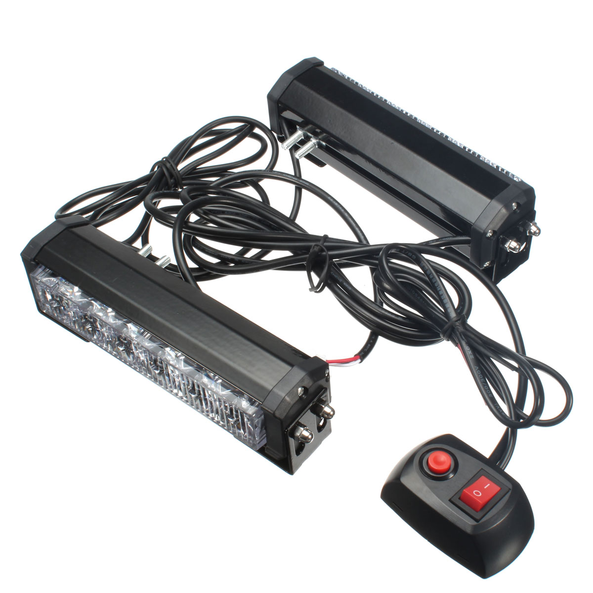 2PCS-12V-6-LED-Strobe-Lamp-Car-Truck-Warning-Flashing-Emergency-Grille-Bar-1787492