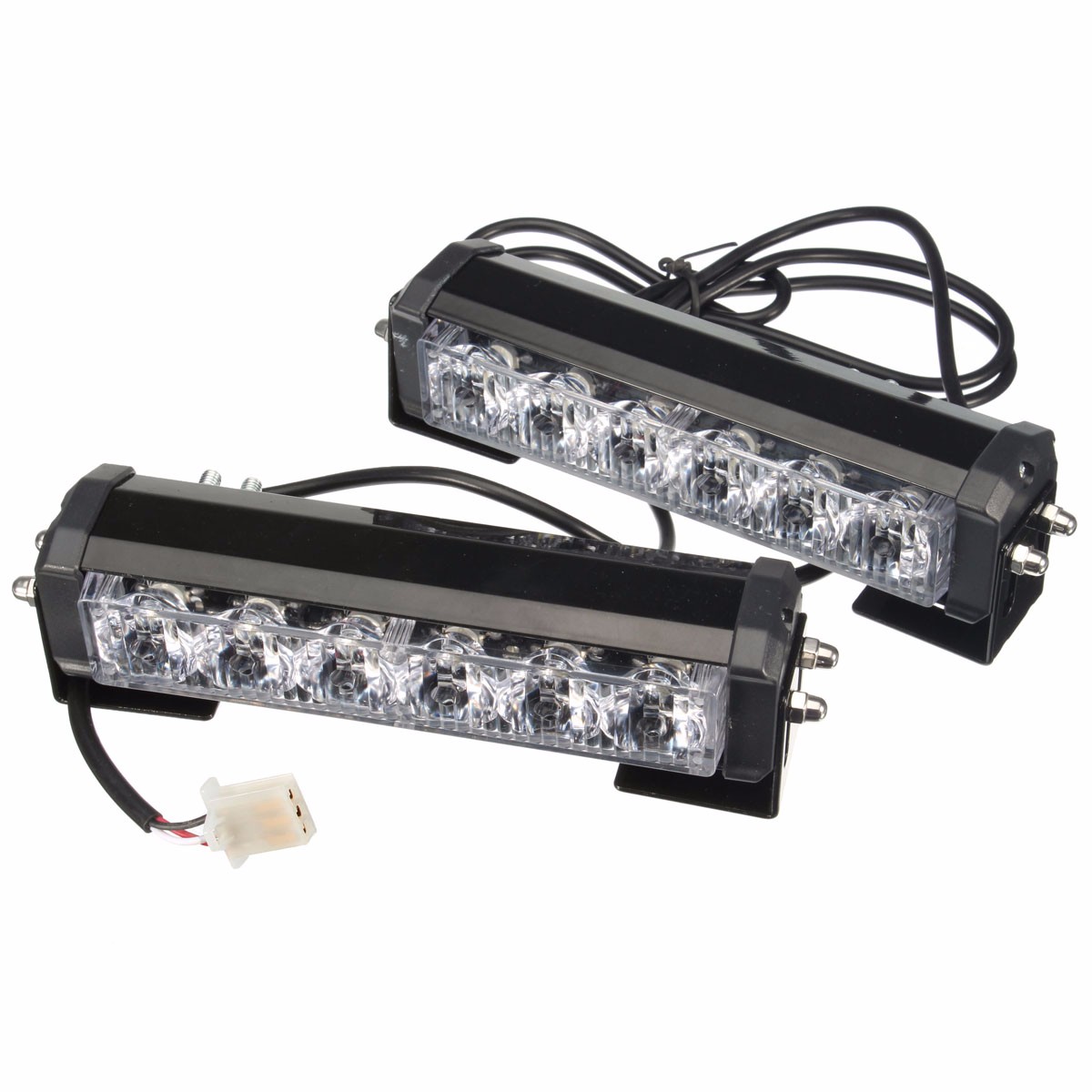 2PCS-12V-6-LED-Strobe-Lamp-Car-Truck-Warning-Flashing-Emergency-Grille-Bar-1787492