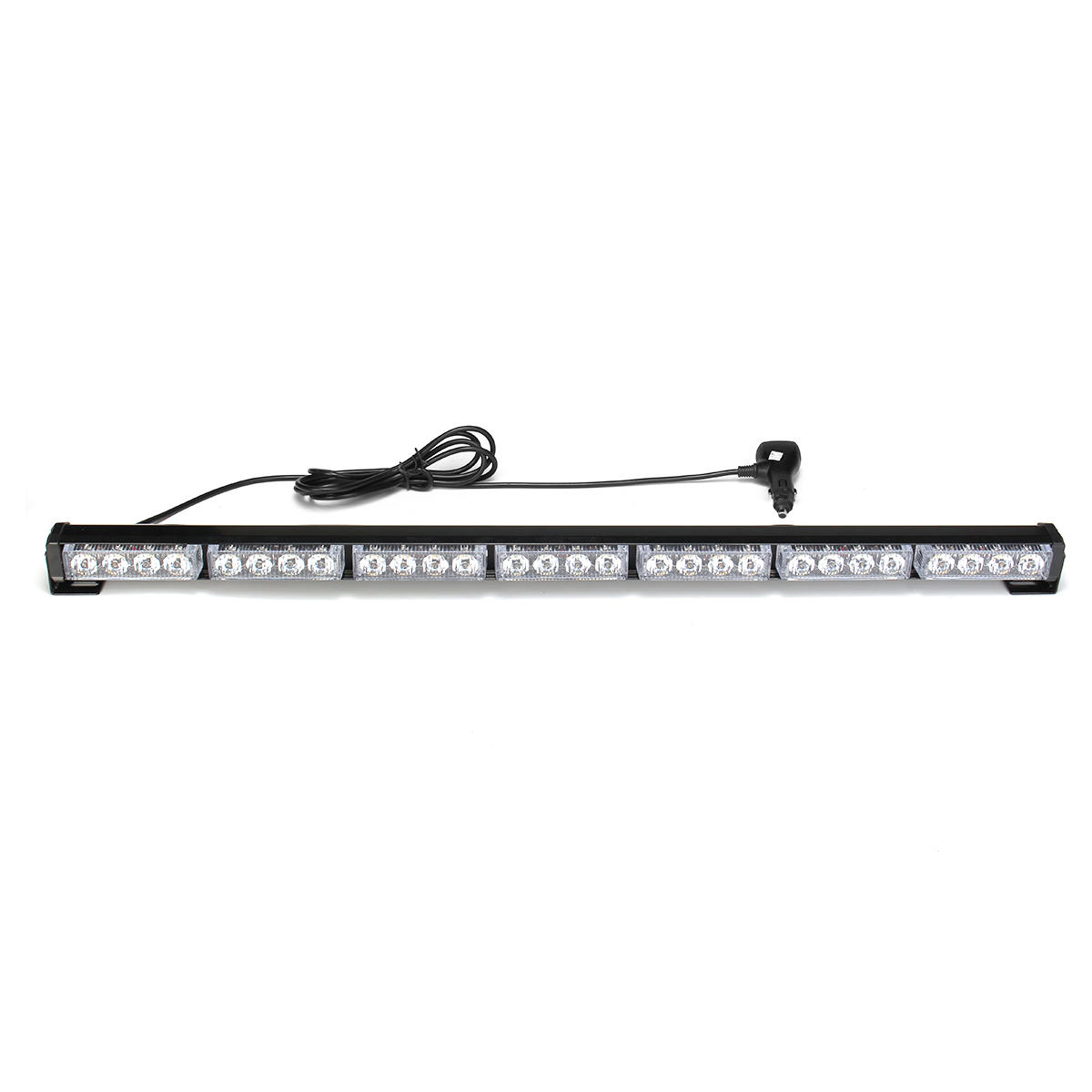 31quot-28-LED-Car-Flashing-Warning-Light-Bar-Traffic-Flash-Strobe-Lamp-DC12V-Amber--White-1346562