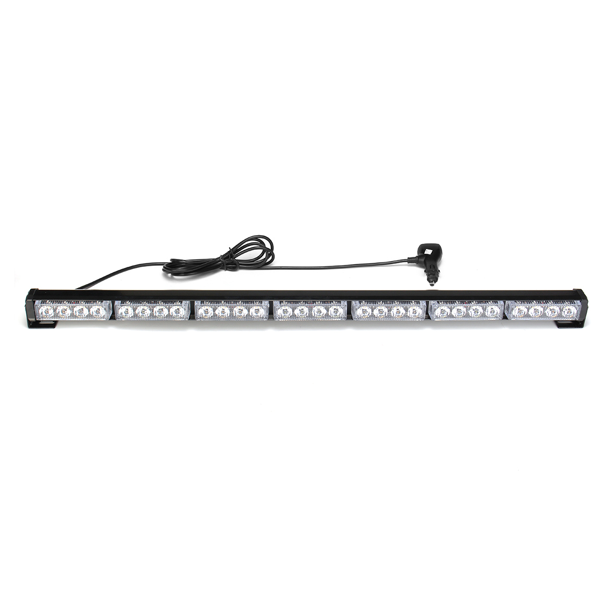 31quot-28-LED-Car-Flashing-Warning-Light-Bar-Traffic-Flash-Strobe-Lamp-DC12V-Amber--White-1346562