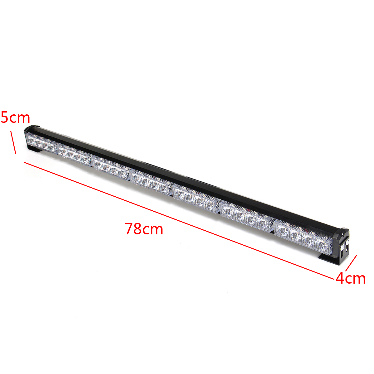 31quot-28-LED-Car-Flashing-Warning-Light-Bar-Traffic-Flash-Strobe-Lamp-DC12V-Amber--White-1346562