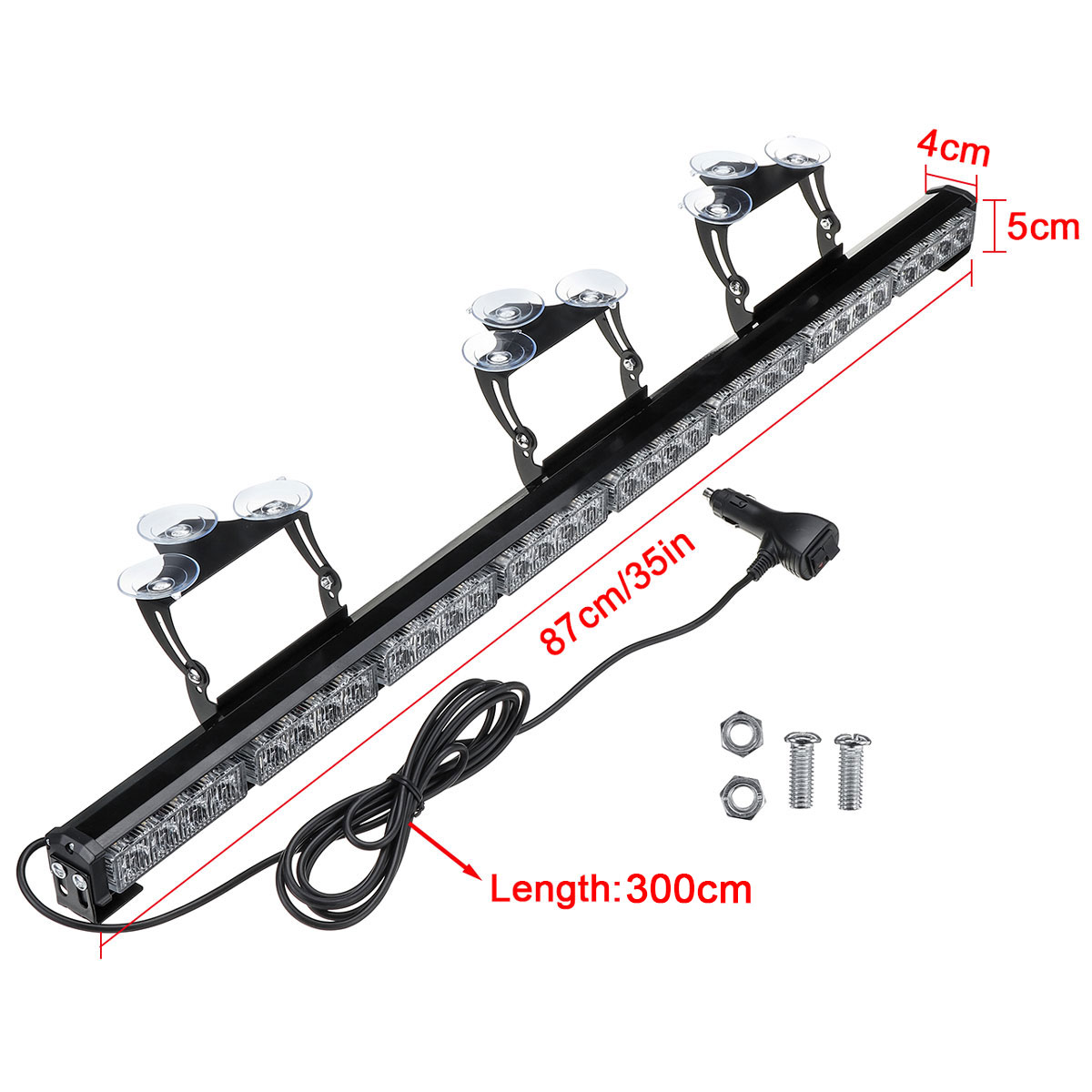 35-32-LED-Car-Truck-Emergency-Warning-Flash-Strobe-Light-Bar-Amber-12V-96W-1778963