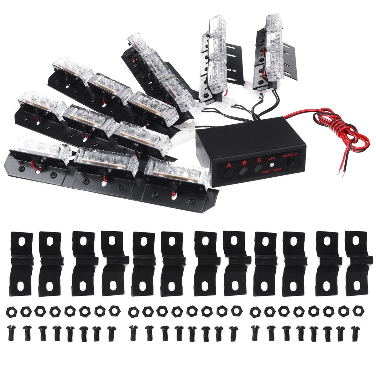 54-LED-Emergency-Car-Truck-Strobe-Flash-Safety-Light-Bars-Warning-Deck-Dash-1777109