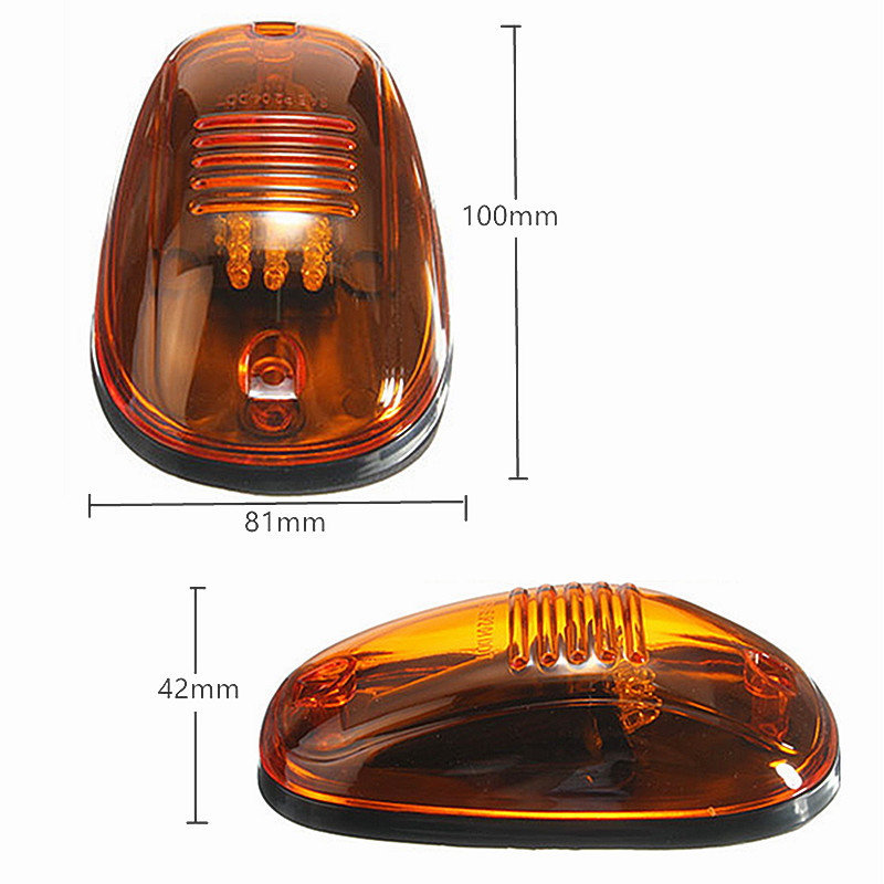 5pcs-Oval-LED-Cab-Roof-Lights-Runing-Marker-Yellow-Lens-For-Truck-1059769