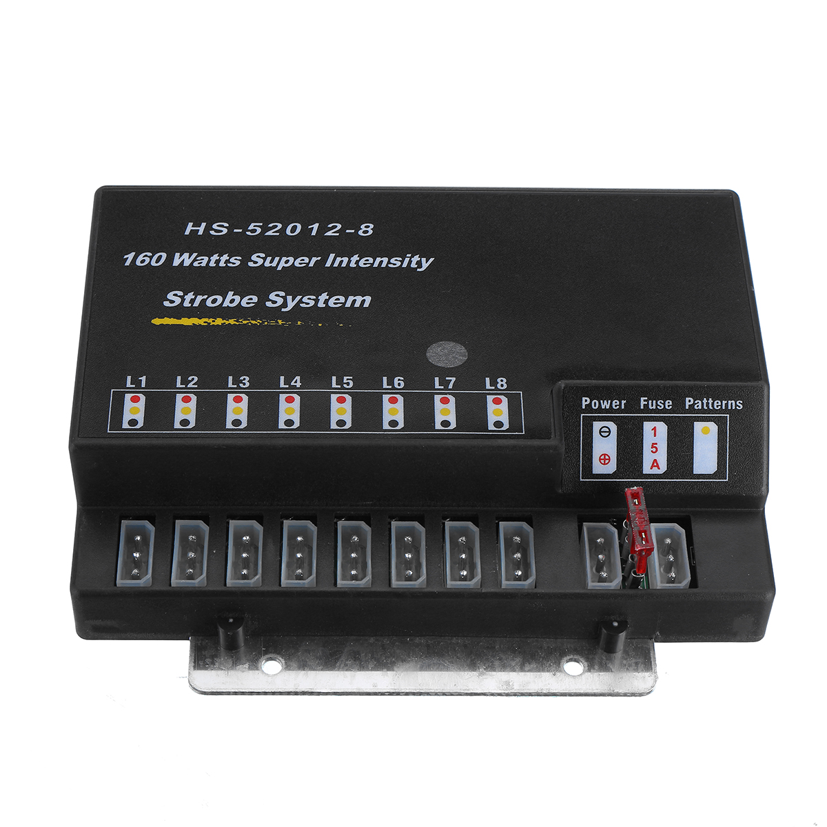 8-LED-Bulbs-Car-Emergency-Warning-Strobe-Light-Kit-160W-12V-Amber-White-Bulbs-Universal-1629001