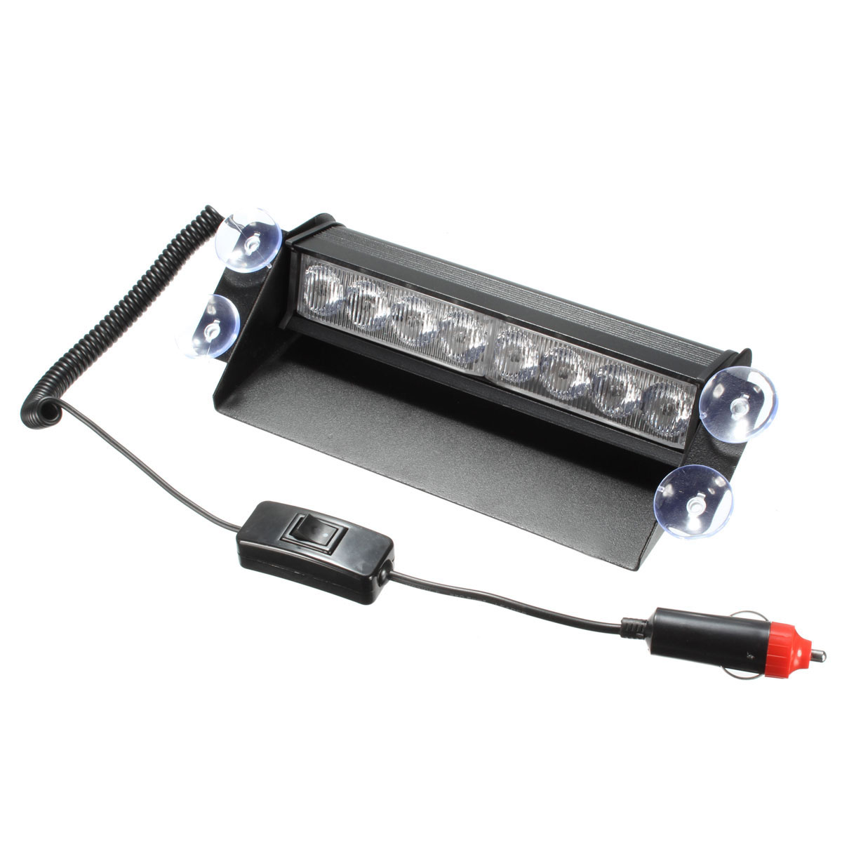 8-LED-Car-Strobe-Flash-Warning-Light-Emergency-Sucker-Wind-Shield-WhiteAmber-1057010