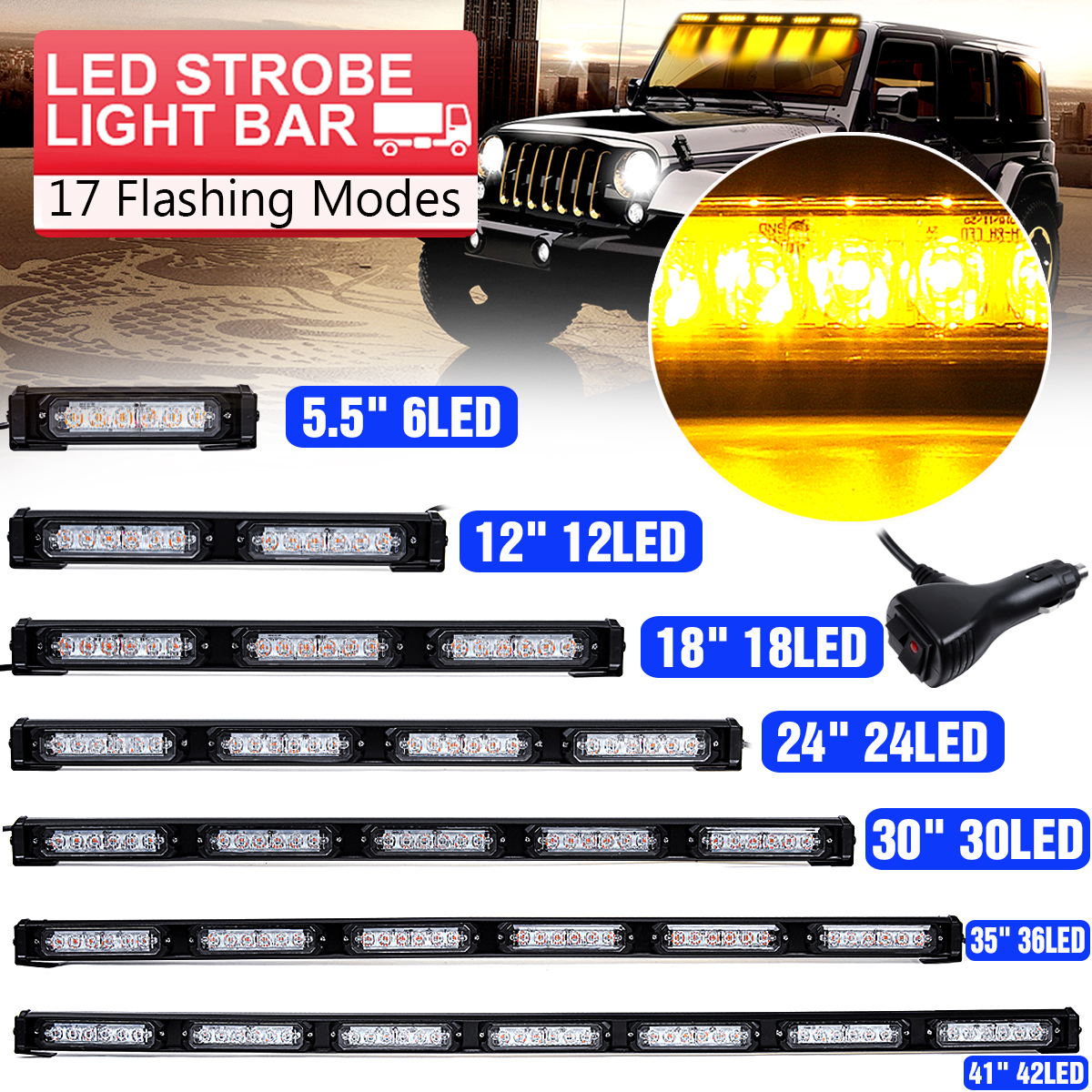 Amber-LED-Car-Roof-Emergency-Warning-Strobe-Light-Bar-17-Flash-Modes-Waterproof-12V-24V-Truck-Lorry--1697936