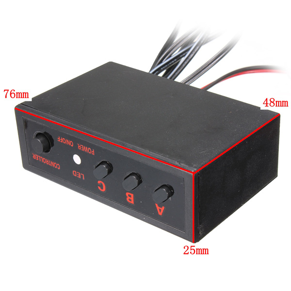 Car-12V-6-Amber-LED-Flashing-Grill-Lights-Bar-Strobes-Warning-Recovery-Breakdown-994034