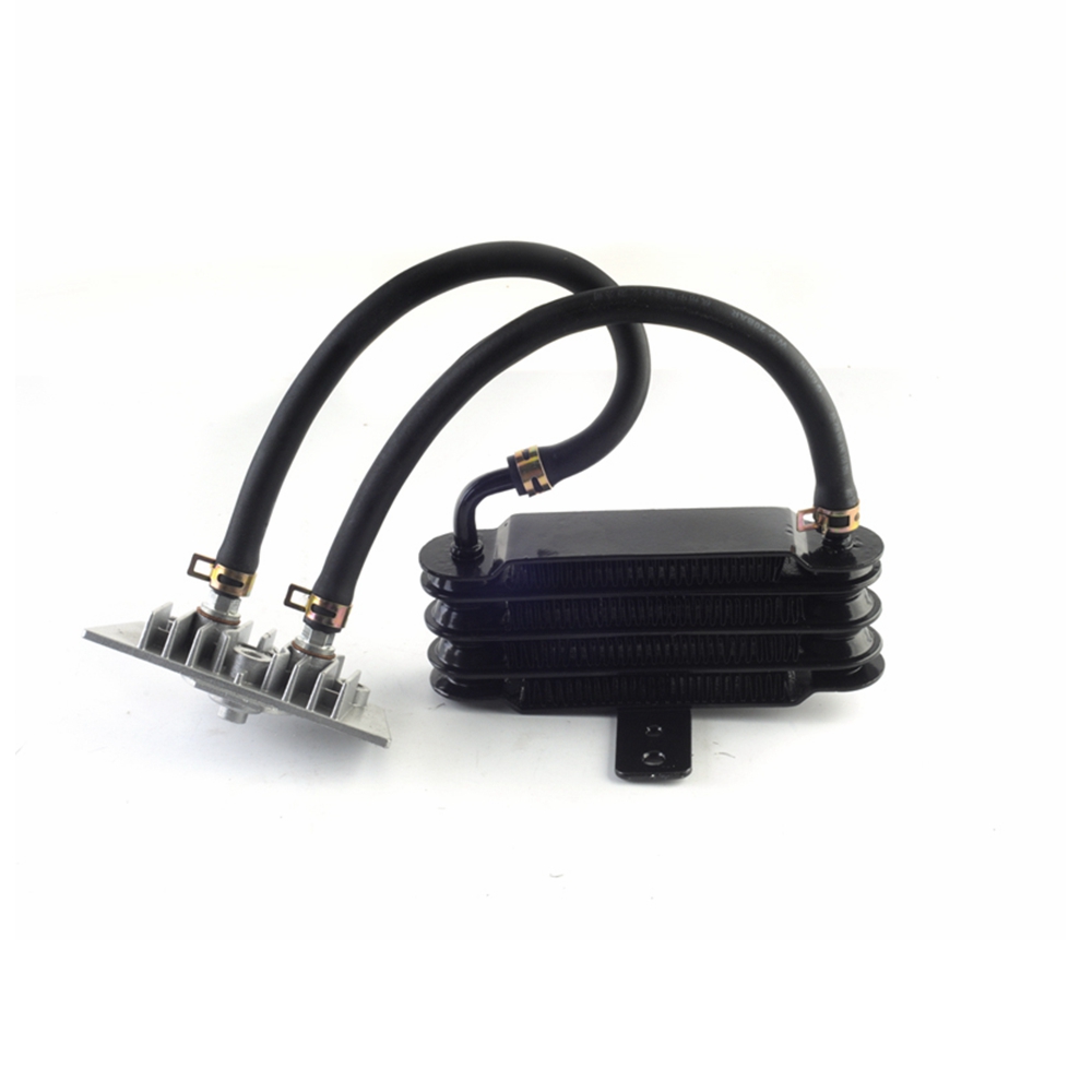 Aluminum-Universal-Motorcycle-Oil-Cooler-158mm-Cooling-Parts-SilverRedBlack-SO-07-1692994