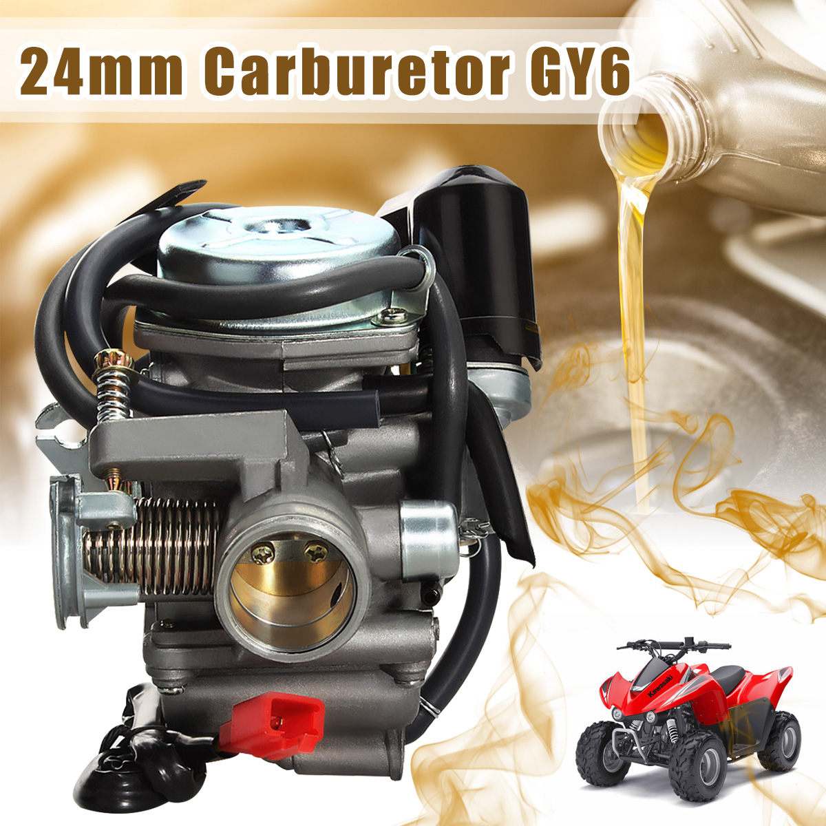 4-Stroke-Carburetor-Inner-24mm-Auto-Carb-150CC-GY6-ATV-Go-Kart-Roketa-Taotao-Bore-917237