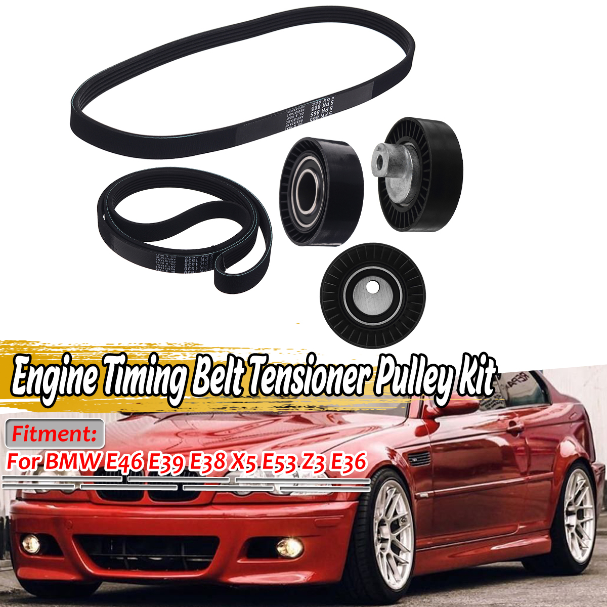 Car-Engine-Timing-Belt-Tensioner-Pulley-Kit-For-BMW-E46-E39-E38-X5-E53-Z3-E36-1662934
