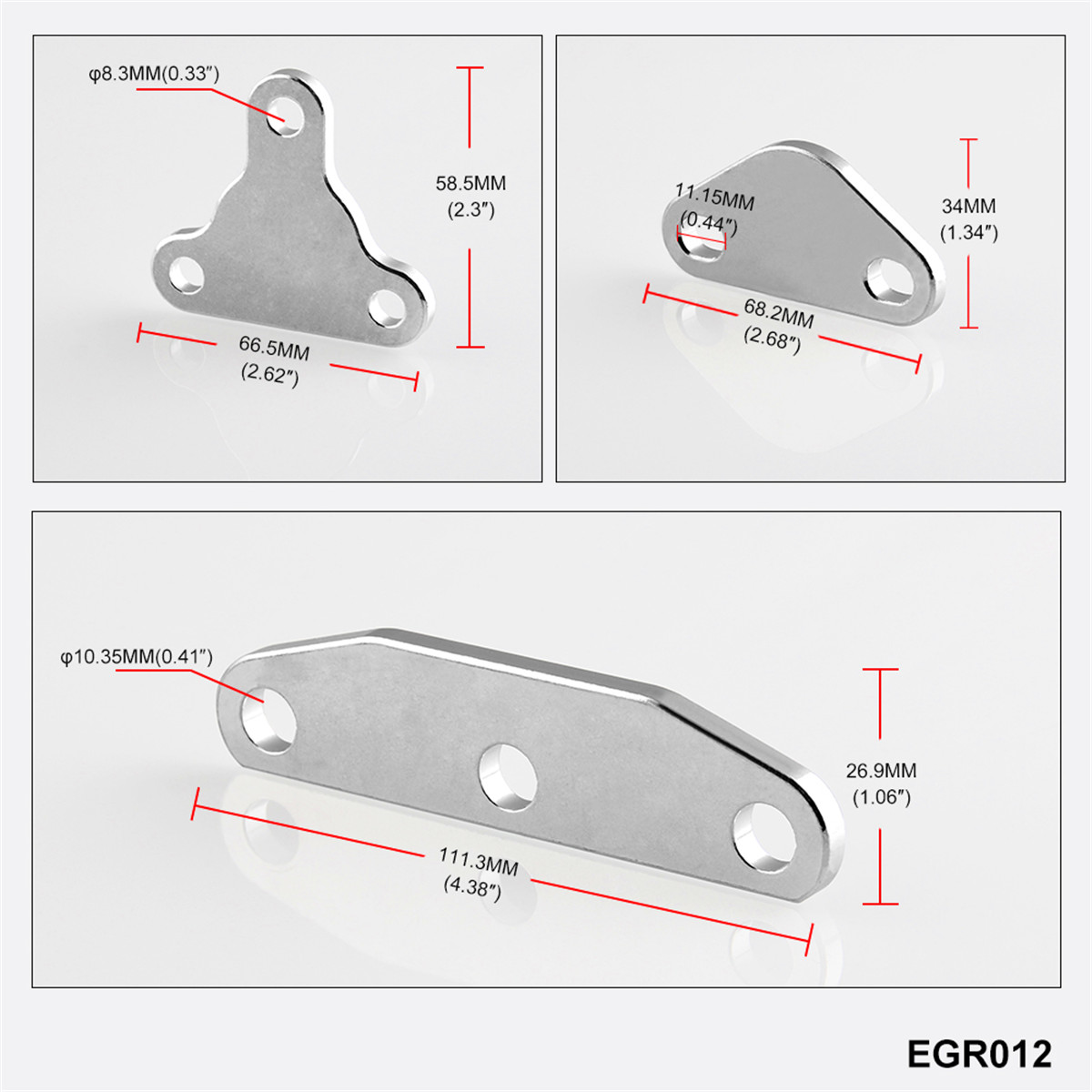 Exhaust-Muffler-Exhaust-Intake-Block-Off-Plate-Set-Air-Plug-Kit-For-Toyota-20R-22RE-EGR-Smog-1321861