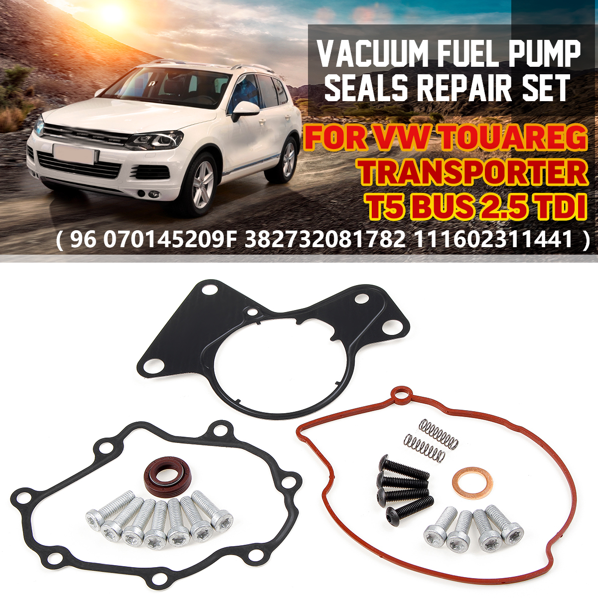 Vacuum-Fuel-Pump-Seals-Repair-Set-For-VW-Touareg-Transporter-T5-Bus-25-TDI-96-1616556